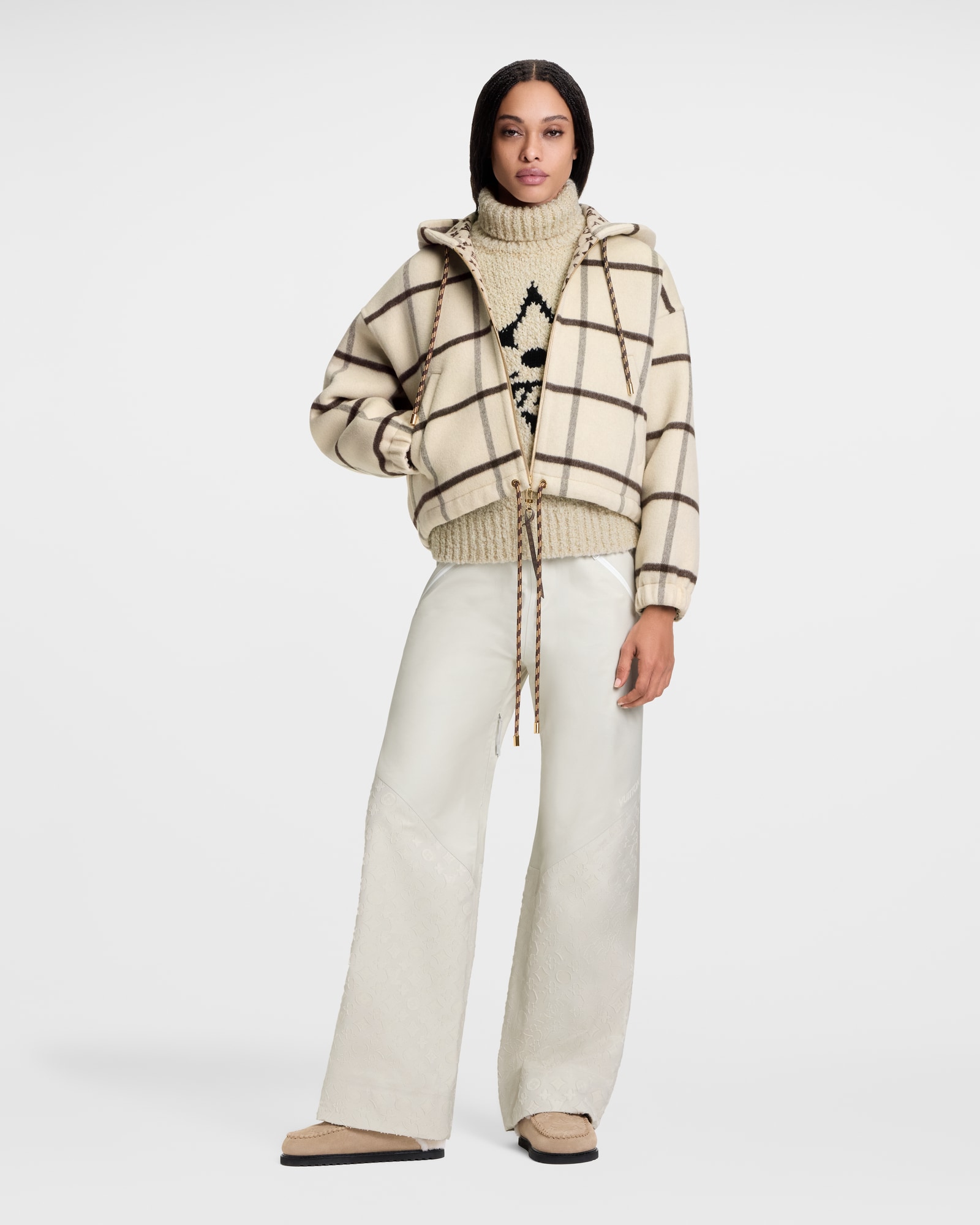Check Motif Hooded Jacket - Women - Ready-to-Wear | LOUIS VUITTON ®